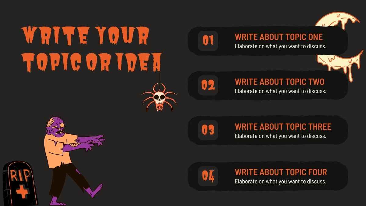 Slides com Fundo Fofo de Halloween - deslizar 9