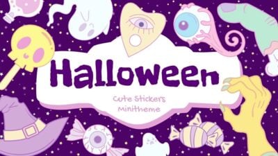 Slide Stiker Halloween Lucu dan Menggemaskan