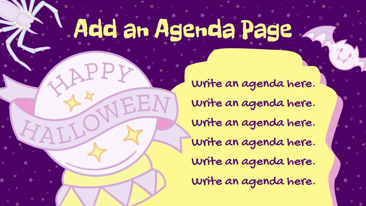 Slides de Minitema de Adesivos Fofos de Halloween - deslizar 3