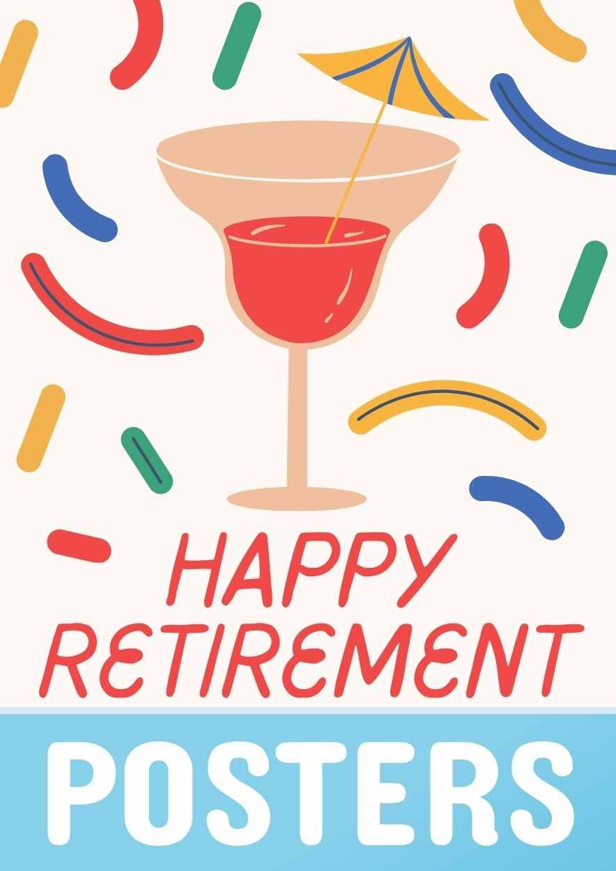 Cute Happy Retirement Posters - diapositiva 1