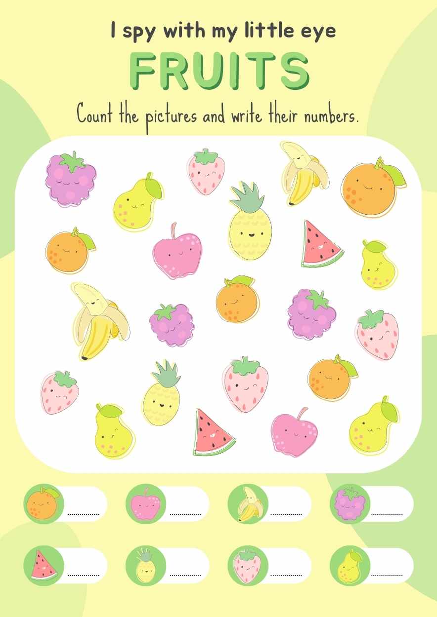 Cute I Spy with my Little Eye Worksheet - slide 1