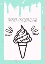 Cute Ice Cream Coloring Worksheet