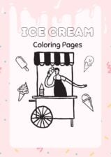 Cute Ice Cream Coloring Worksheet