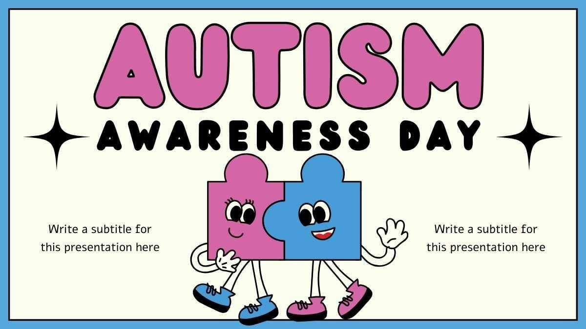 Slides Fofos Ilustrados para o Dia da Conscientização do Autismo - deslizar 1