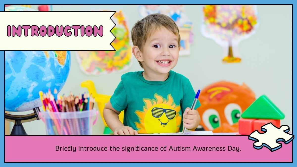 Slides Fofos Ilustrados para o Dia da Conscientização do Autismo - deslizar 5