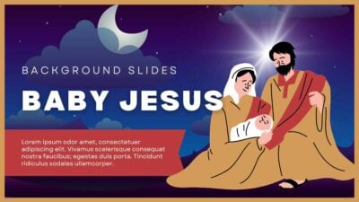 Cute Illustrated Baby Jesus Background Slides 1