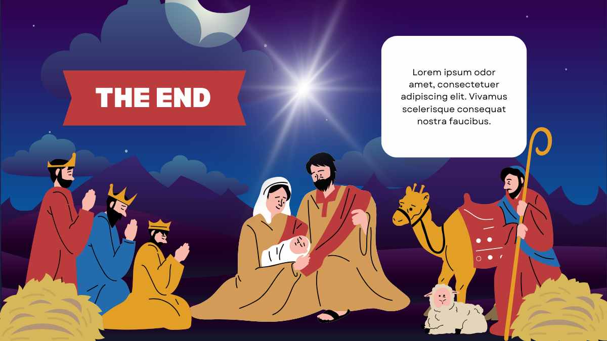 Cute Illustrated Baby Jesus Background Slides - slide 12