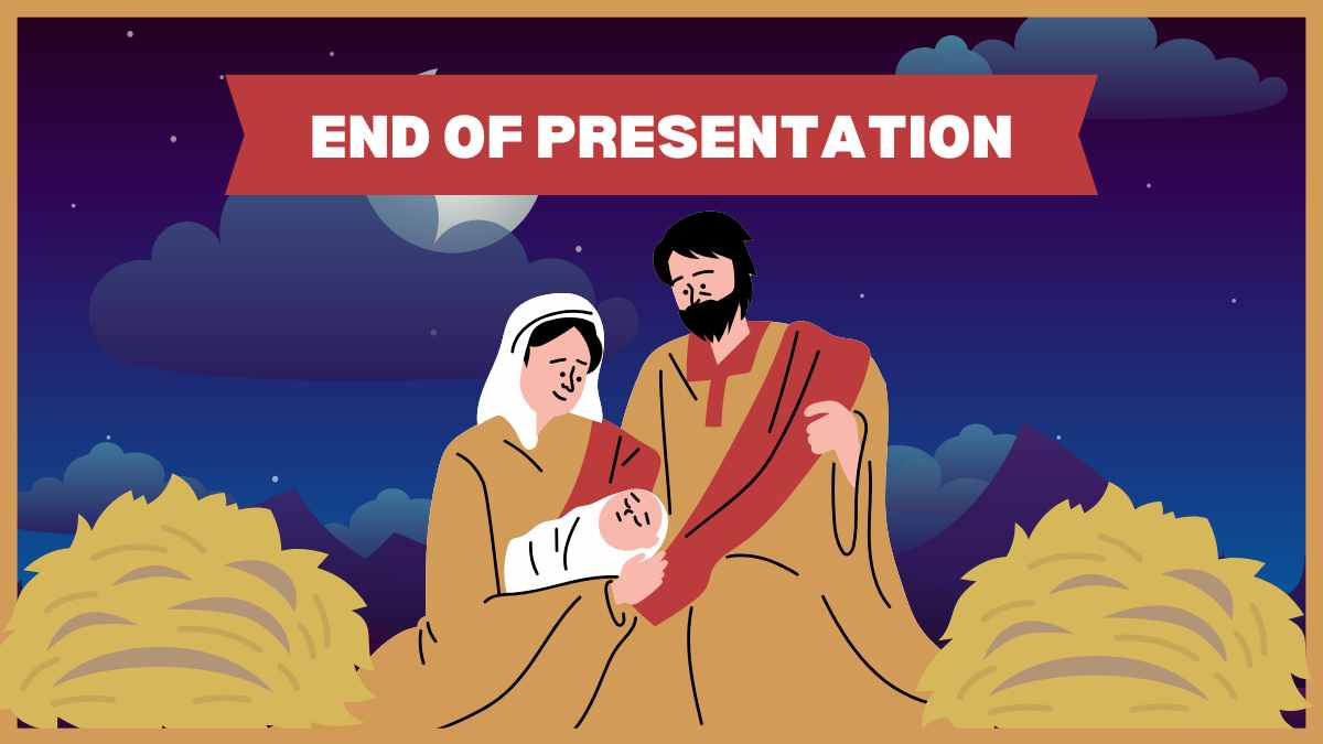 Cute Illustrated Baby Jesus Background Slides - slide 14