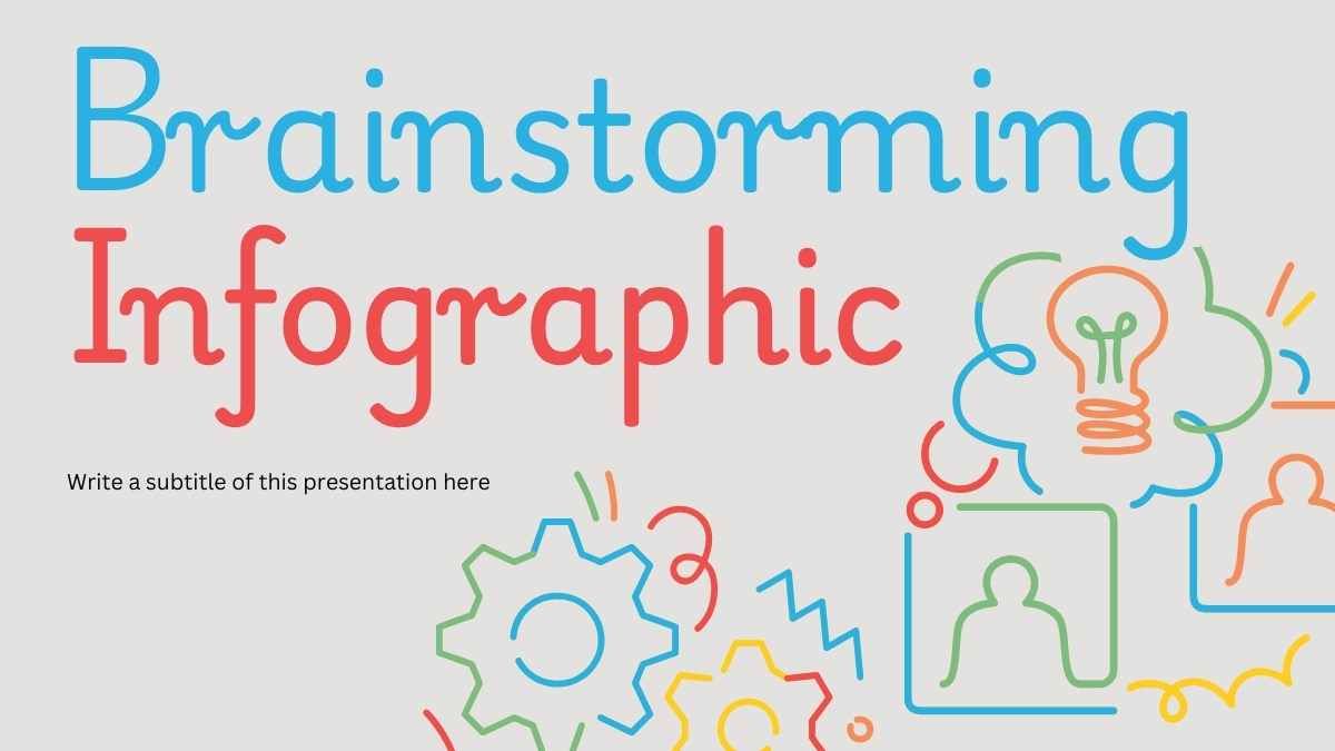 Cute Illustrated Brainstorming Infographic - diapositiva 1