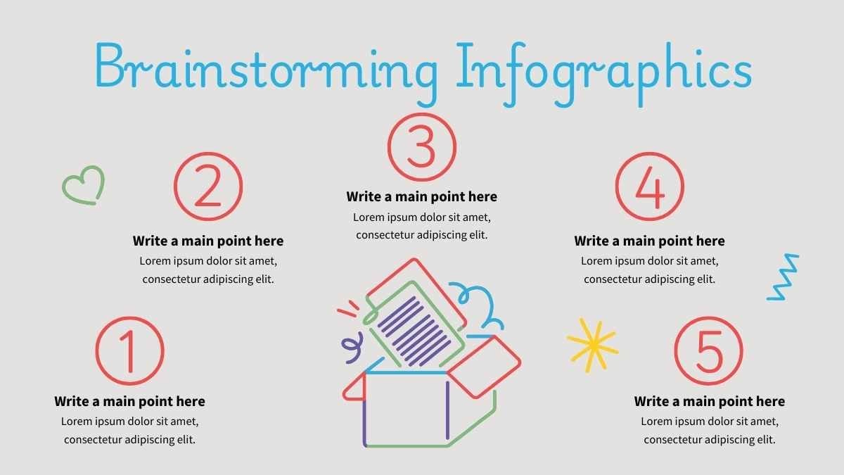 Cute Illustrated Brainstorming Infographic - slide 9