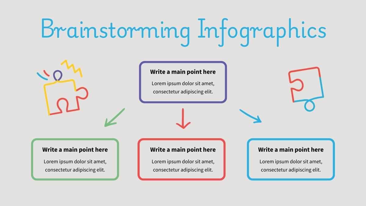 Cute Illustrated Brainstorming Infographic - slide 3