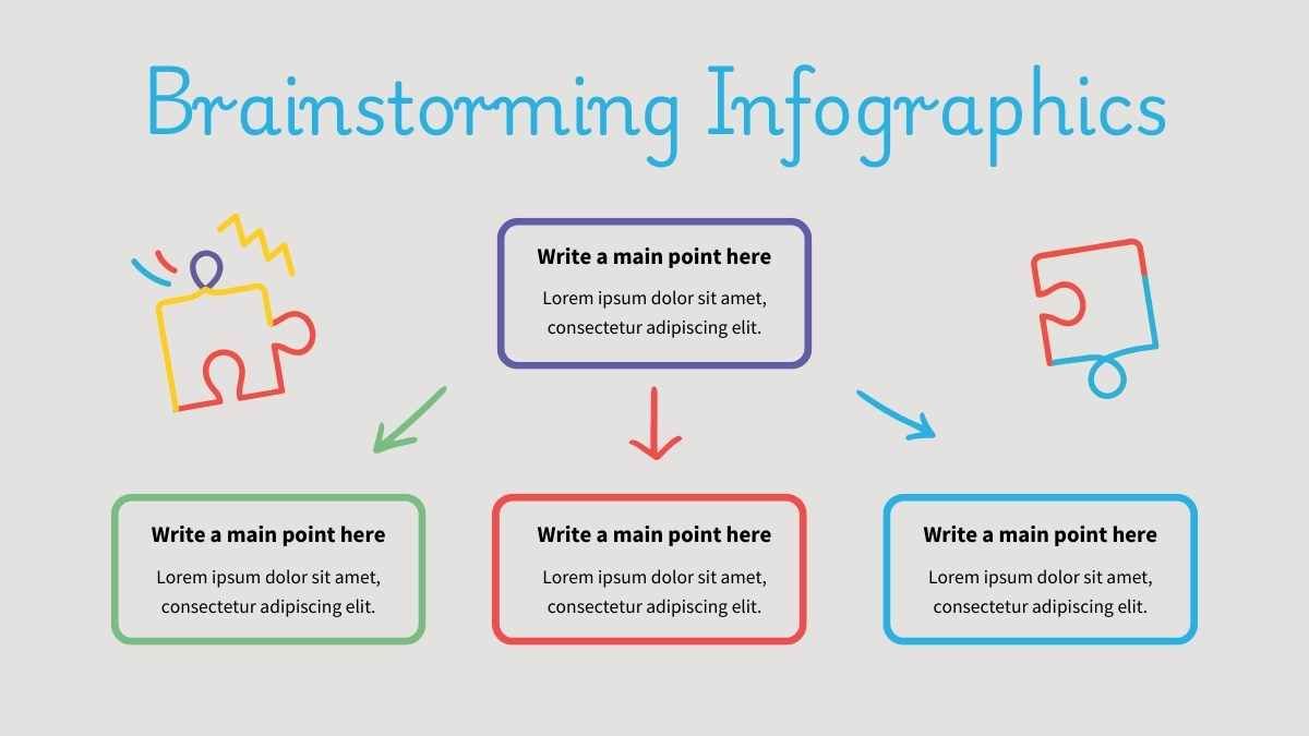 Cute Illustrated Brainstorming Infographic - slide 4