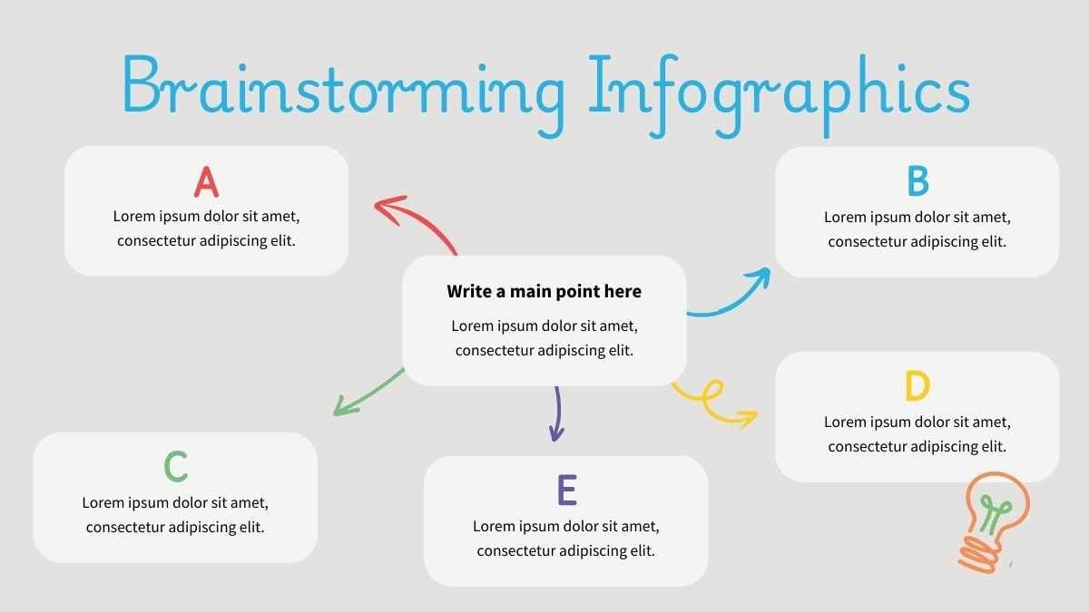 Cute Illustrated Brainstorming Infographic - slide 1