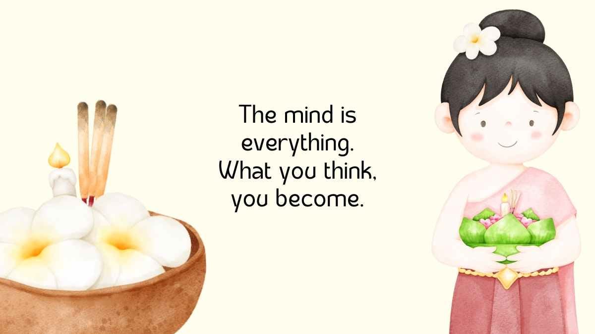 Cute Illustrated Buddhism Background for Slides - slide 12