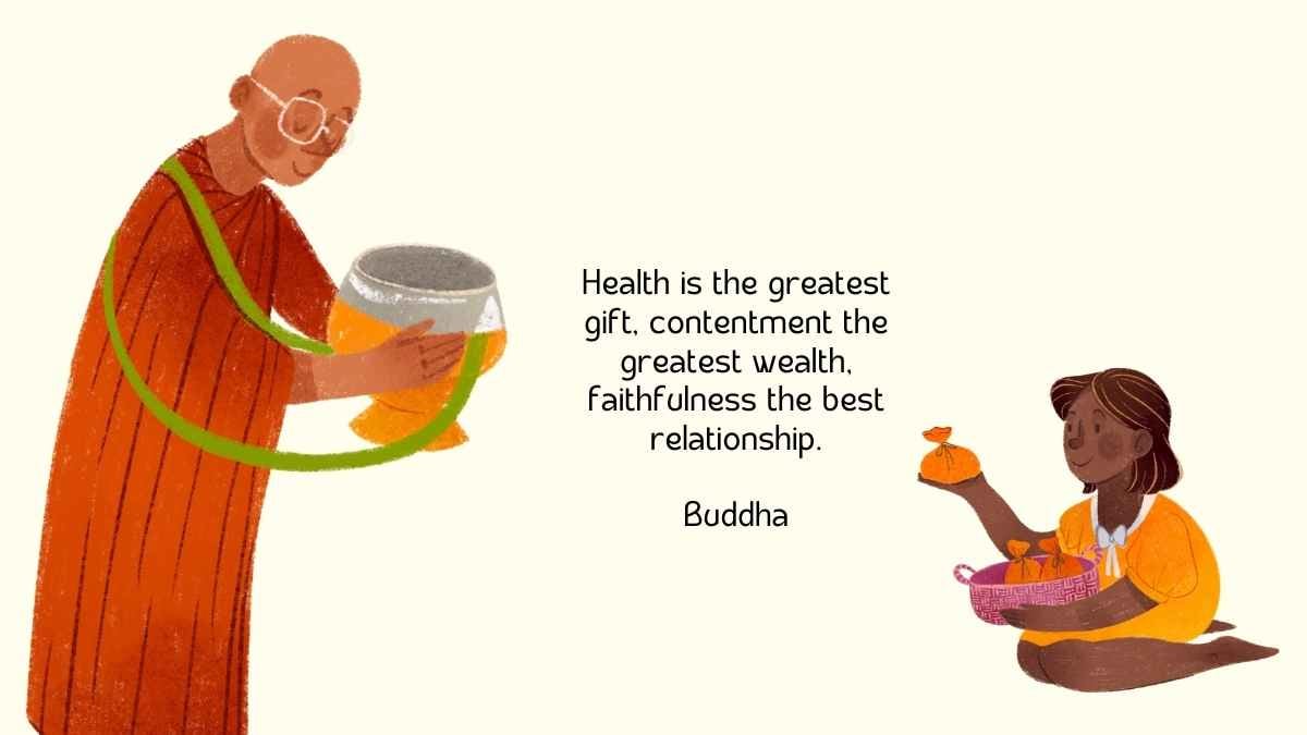 Cute Illustrated Buddhism Background for Slides - slide 4