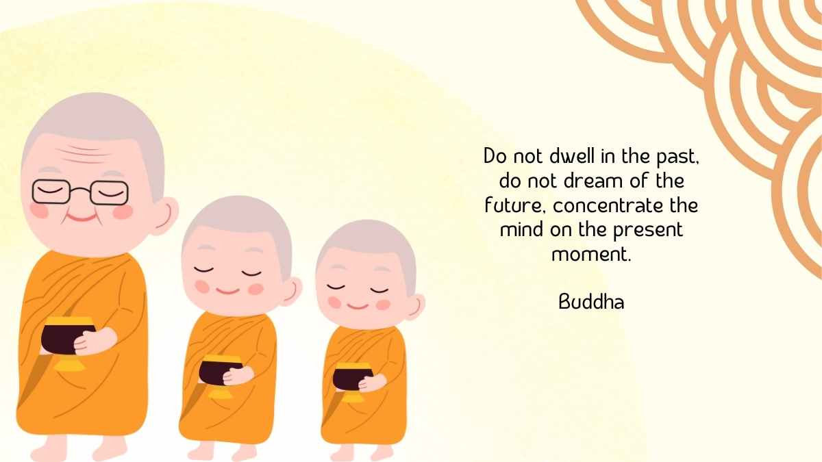 Cute Illustrated Buddhism Background for Slides - slide 7