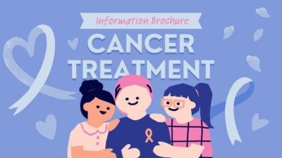 Cute Illustrated Cancer Treatment Information Brochure Slides