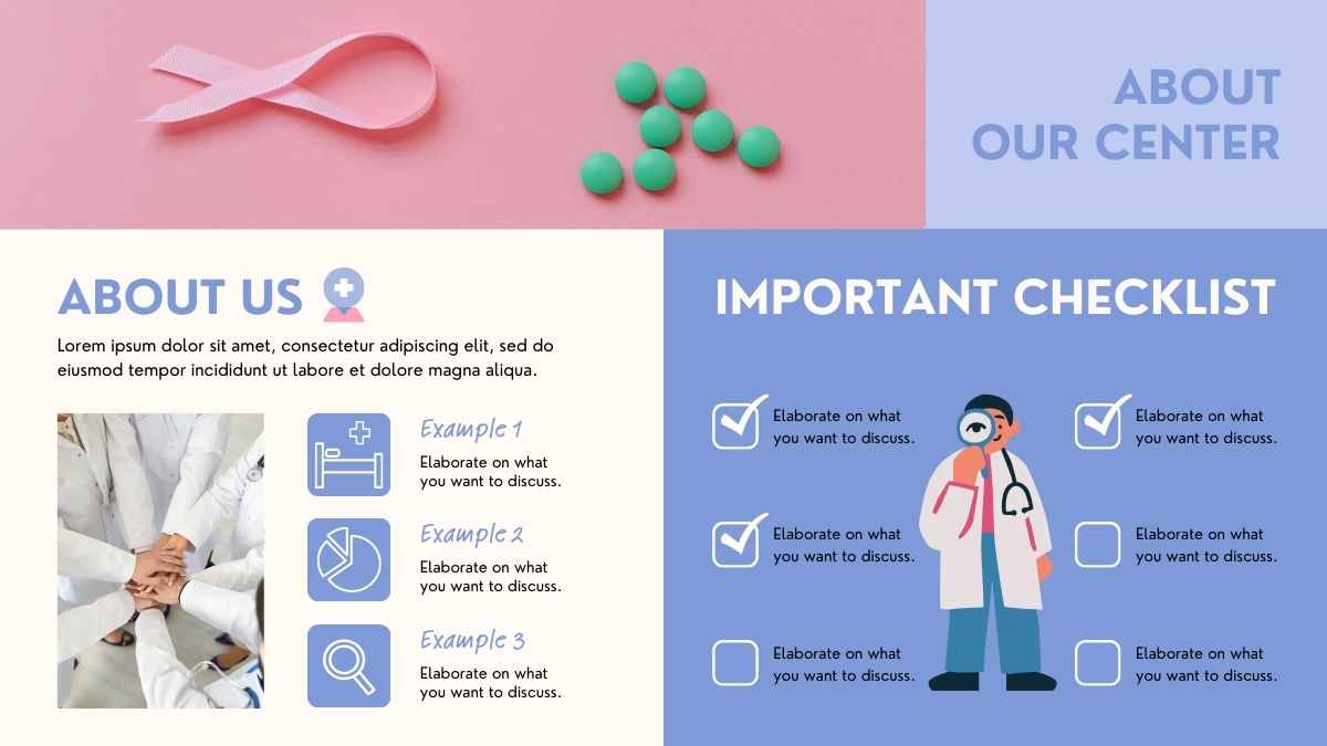 Slides de Brochura Informativa Ilustrada e Fofa sobre Tratamento de Câncer - deslizar 9