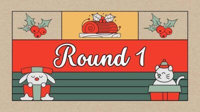 Cute Illustrated Christmas Family Feud Gameshow