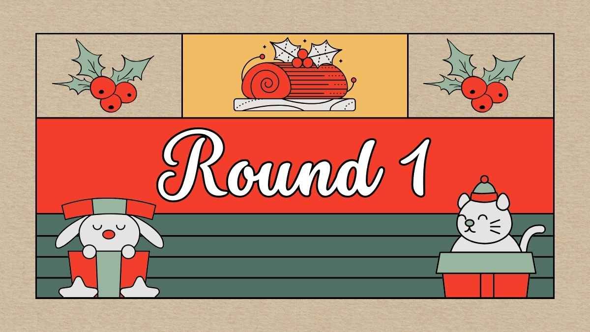 Cute Illustrated Christmas Family Feud Gameshow - slide 1