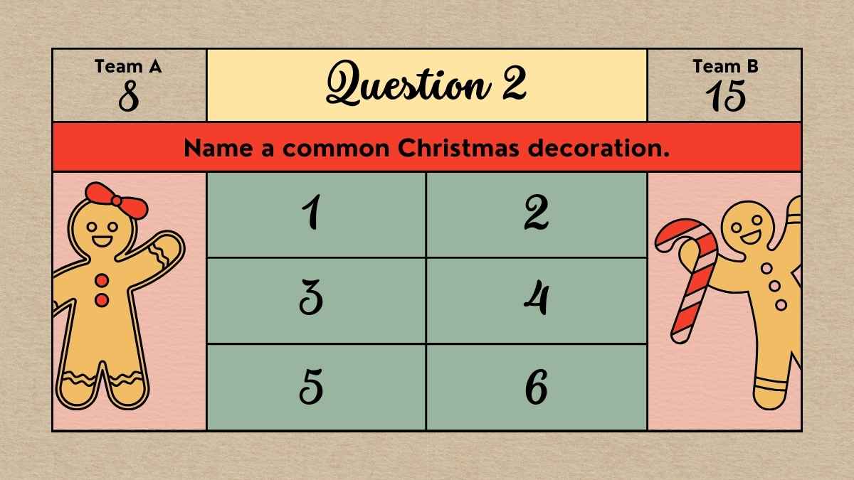 Cute Illustrated Christmas Family Feud Gameshow - slide 13