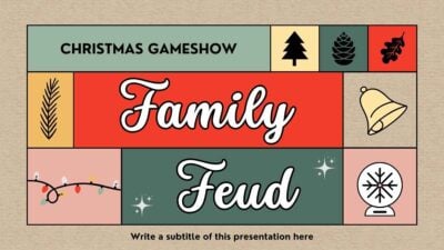 Cute Illustrated Christmas Family Feud Gameshow