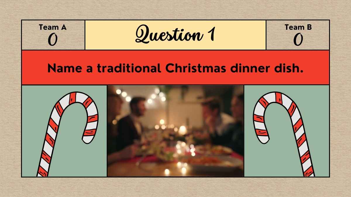 Cute Illustrated Christmas Family Feud Gameshow - slide 7