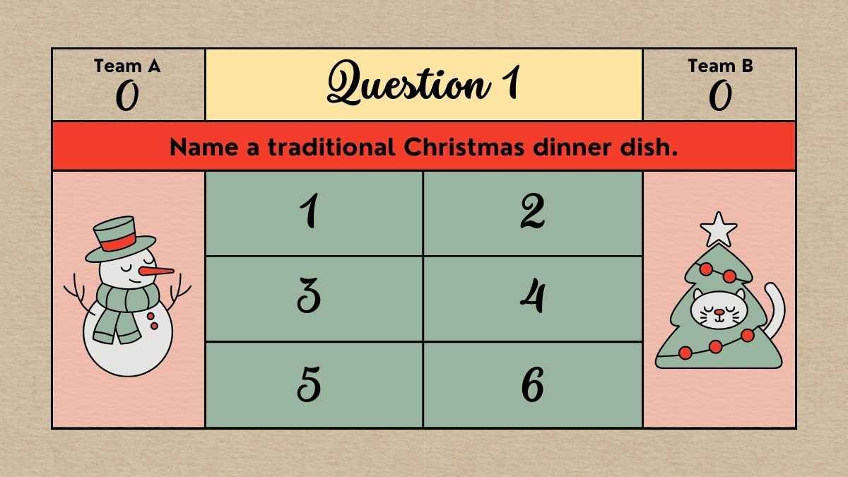 Cute Illustrated Christmas Family Feud Gameshow - diapositiva 8