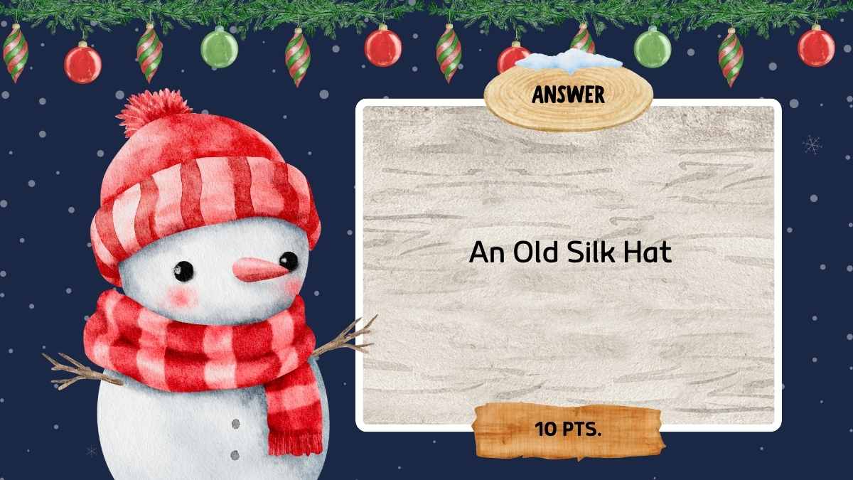 Cute Illustrated Christmas Holiday Trivia Game Slides - slide 10