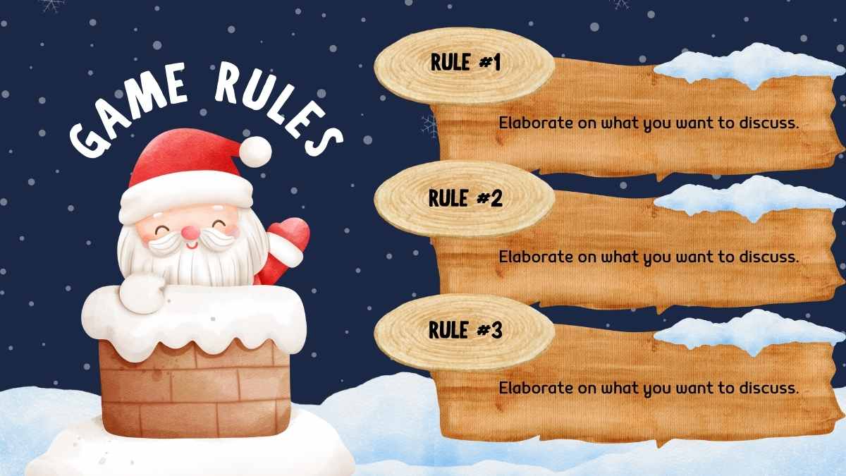 Cute Illustrated Christmas Holiday Trivia Game Slides - slide 2