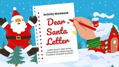 Cute Illustrated Dear Santa Letter Activity Workbook