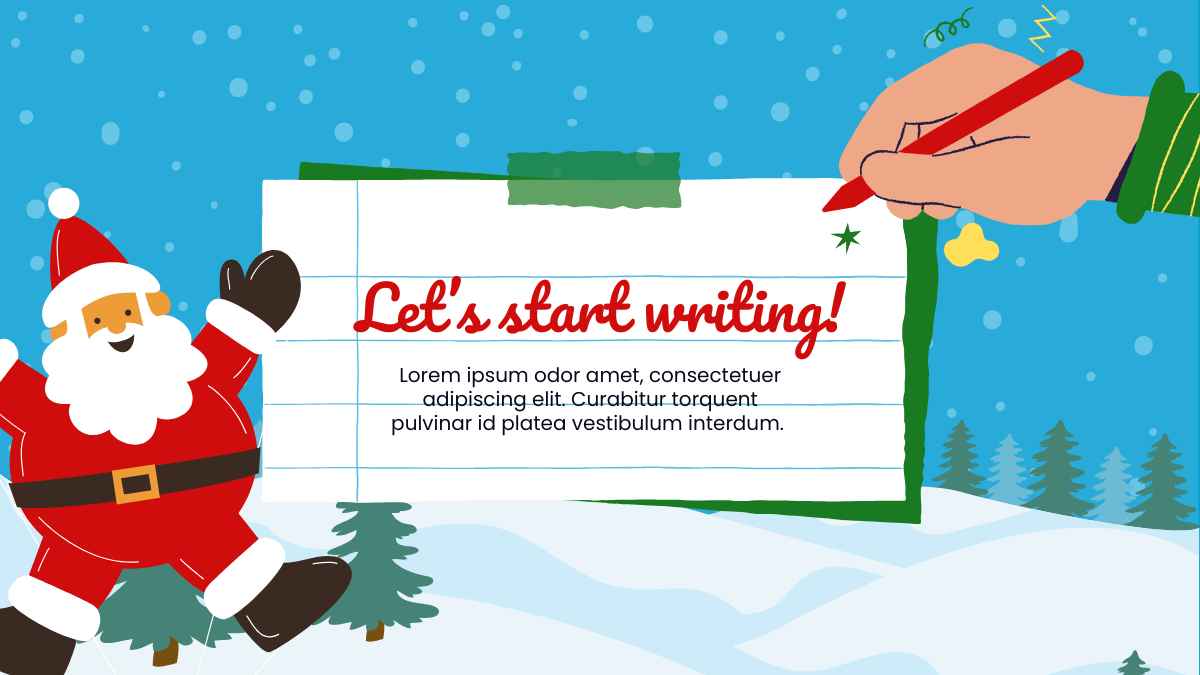 Cute Illustrated Dear Santa Letter Activity Workbook - slide 6