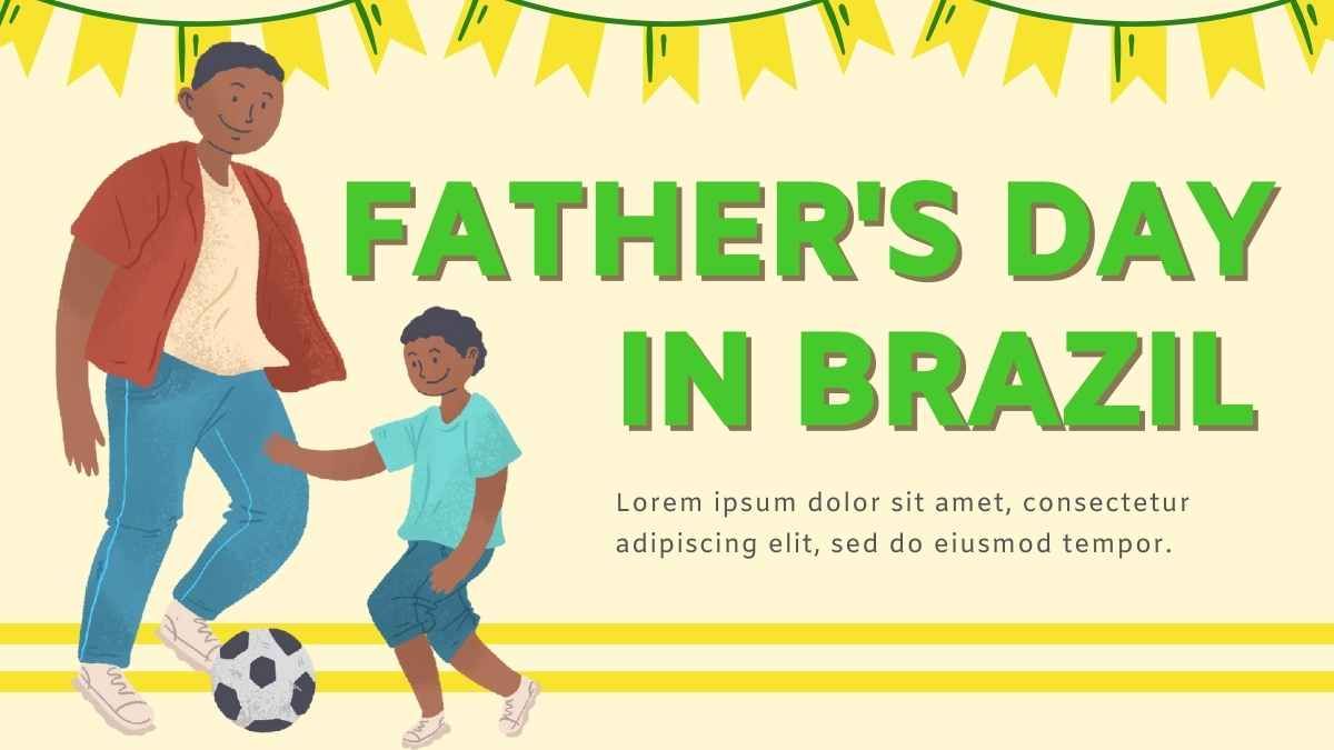 Cute Illustrated Father's Day in Brazil - diapositiva 2