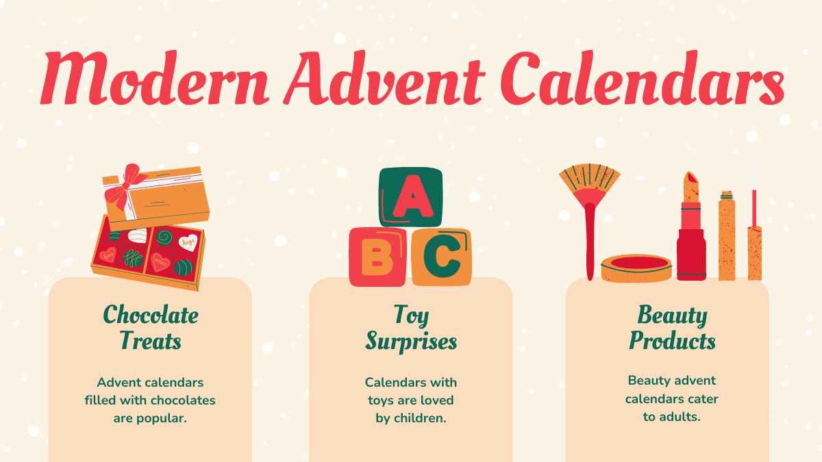 Cute Illustrated French Advent Calendar Slides - diapositiva 10