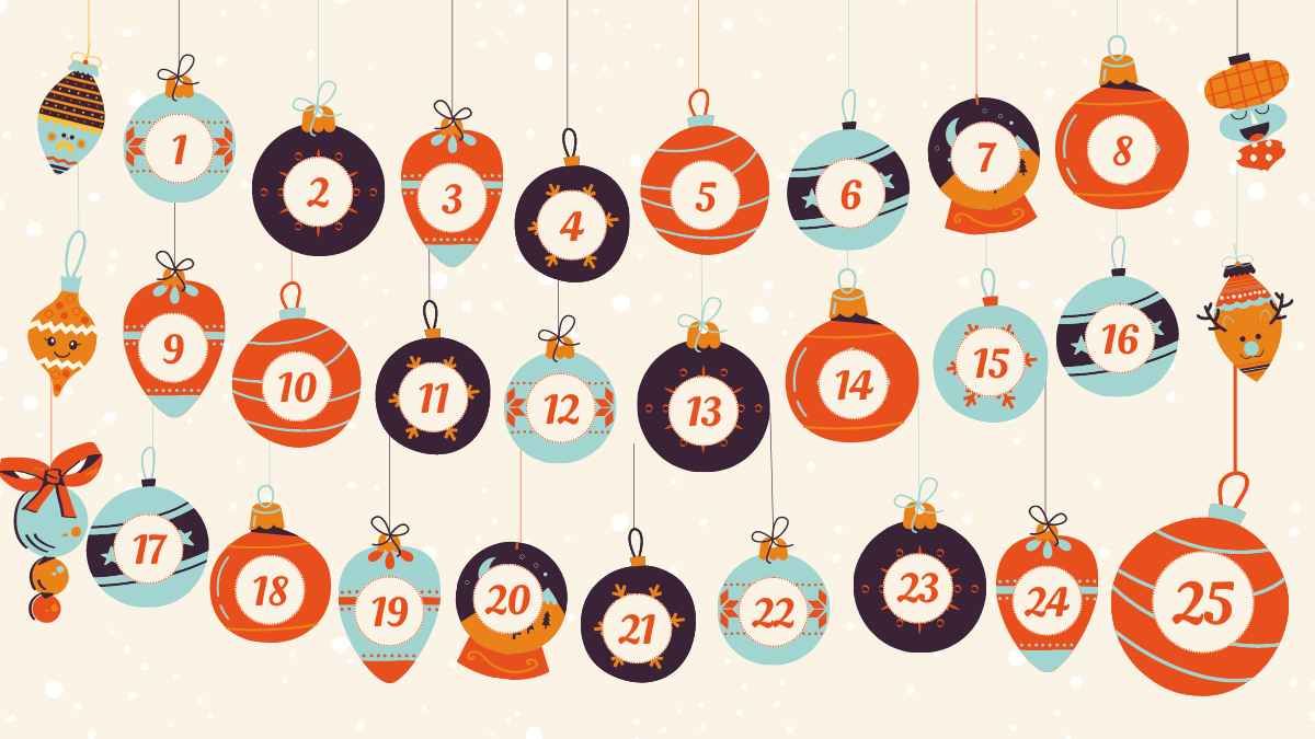 Cute Illustrated French Advent Calendar Slides - diapositiva 11