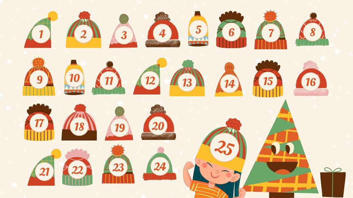 Cute Illustrated French Advent Calendar Slides - diapositiva 12