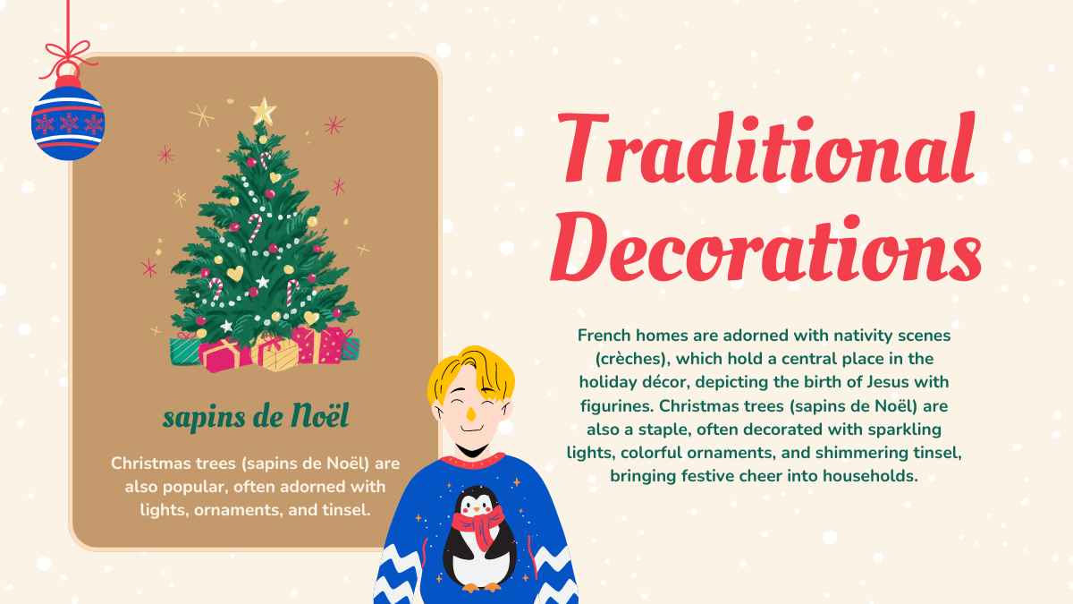 Cute Illustrated French Advent Calendar Slides - slide 6