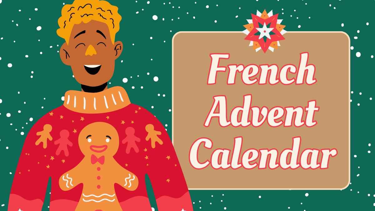 Cute Illustrated French Advent Calendar Slides - slide 8