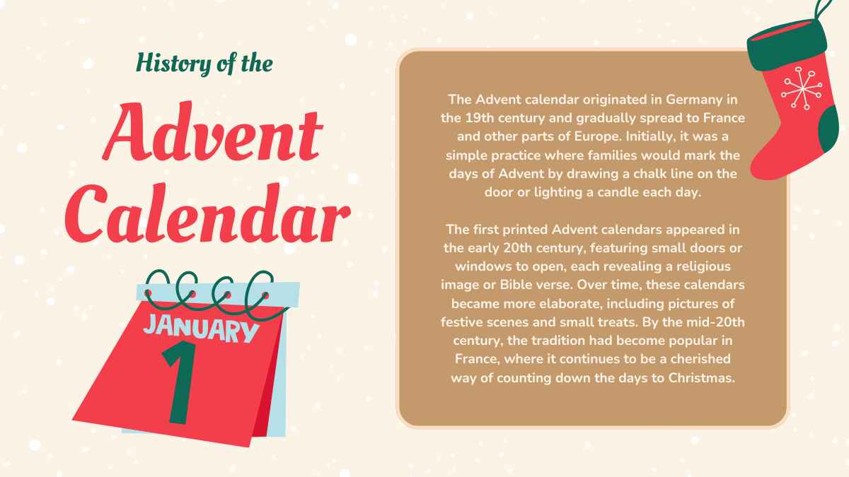 Cute Illustrated French Advent Calendar Slides - slide 9