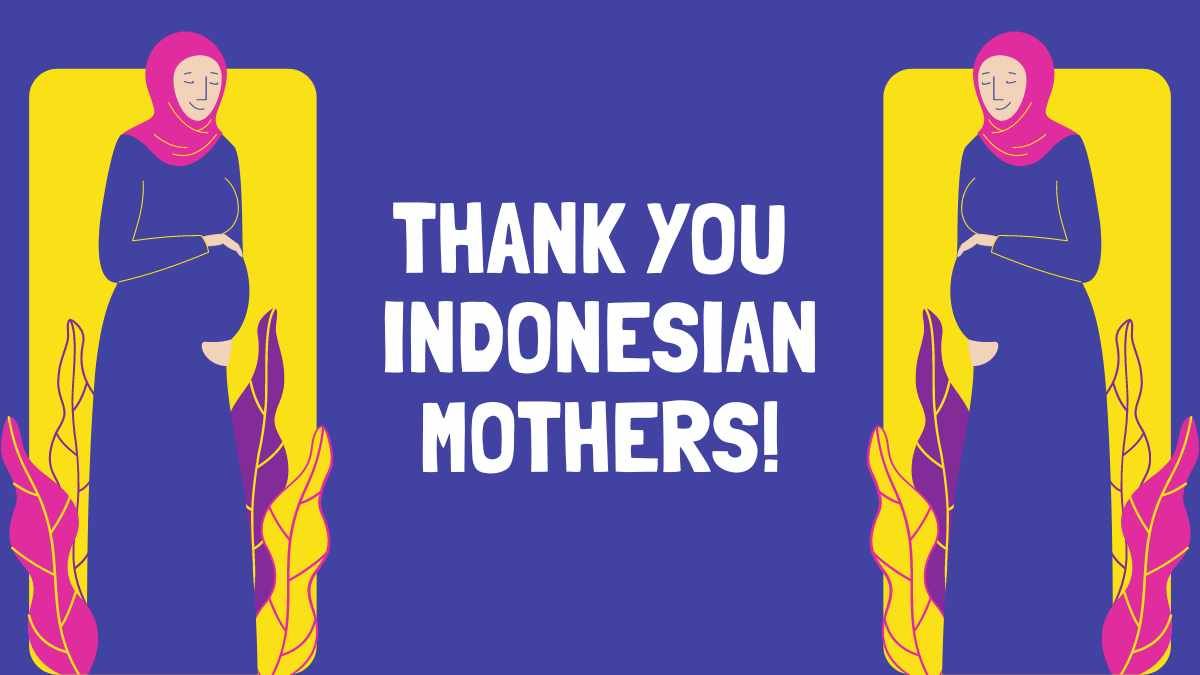 Cute Illustrated Happy Mother's Day in Indonesia! - diapositiva 13