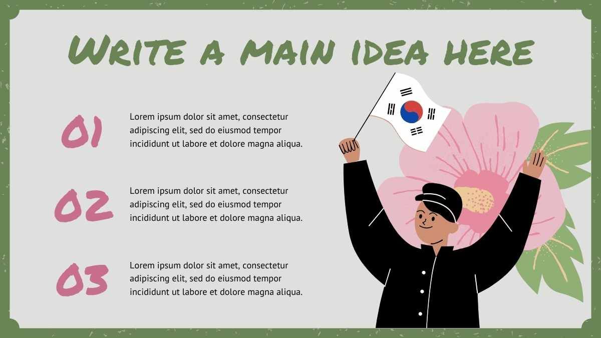 Cute Illustrated Independence Movement in South Korea Day - diapositiva 13