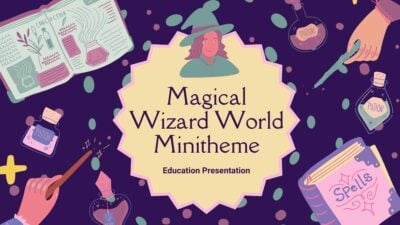 Cute Illustrated Magical Wizard World Minitheme Slides