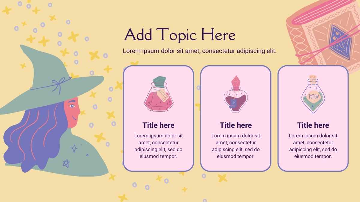 Cute Illustrated Magical Wizard World Minitheme Slides - slide 10