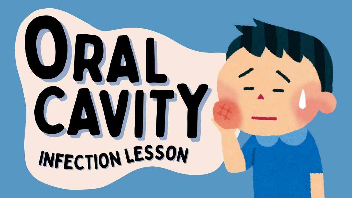 Cute Illustrated Oral Cavity Infection Lesson - slide 1