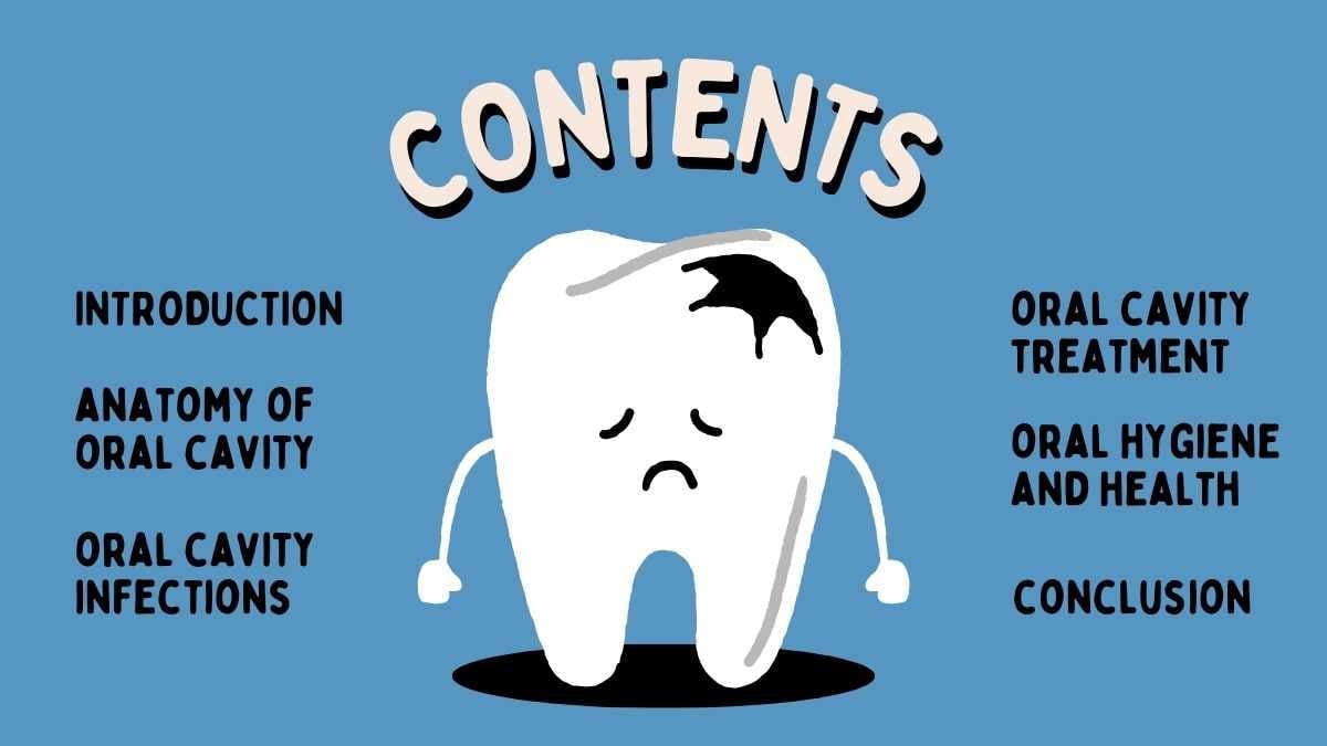 Cute Illustrated Oral Cavity Infection Lesson - slide 2