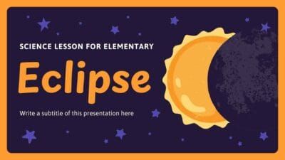 Slides Carnival Google Slides and PowerPoint Template Cute Illustrated Science Lesson for Elementary: Eclipse 1