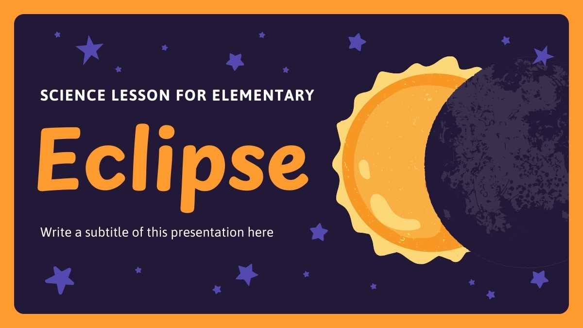 Cute Illustrated Science Lesson for Elementary: Eclipse - slide 1