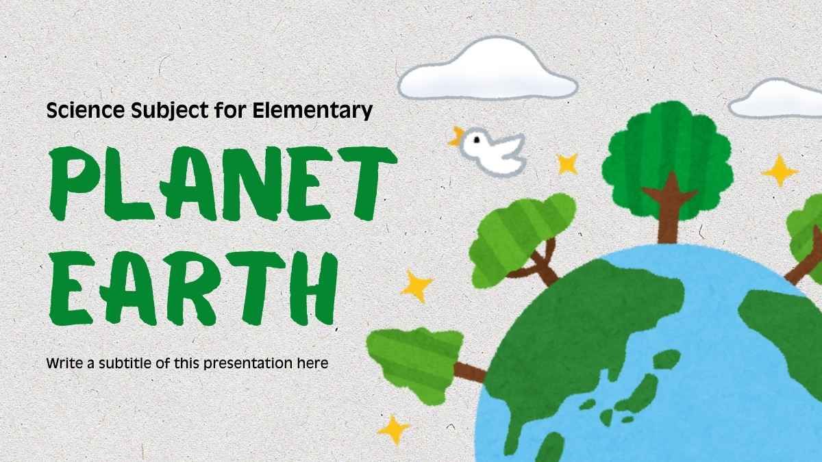 Cute Illustrated Science Subject for Elementary: Planet Earth - slide 1