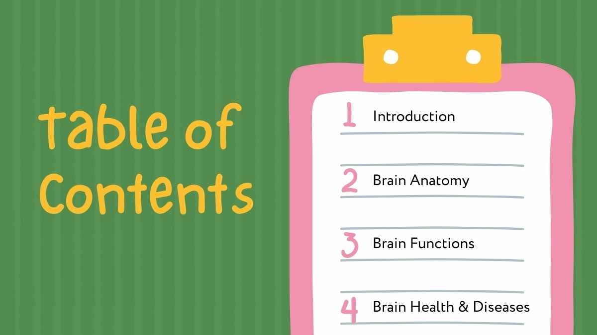 Cute Illustrated Slides About The Brain - slide 2