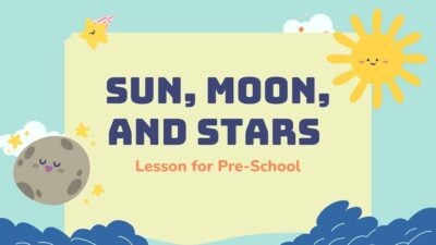 Cute Illustrated Sun, Moon, and Stars Lesson for Pre-School